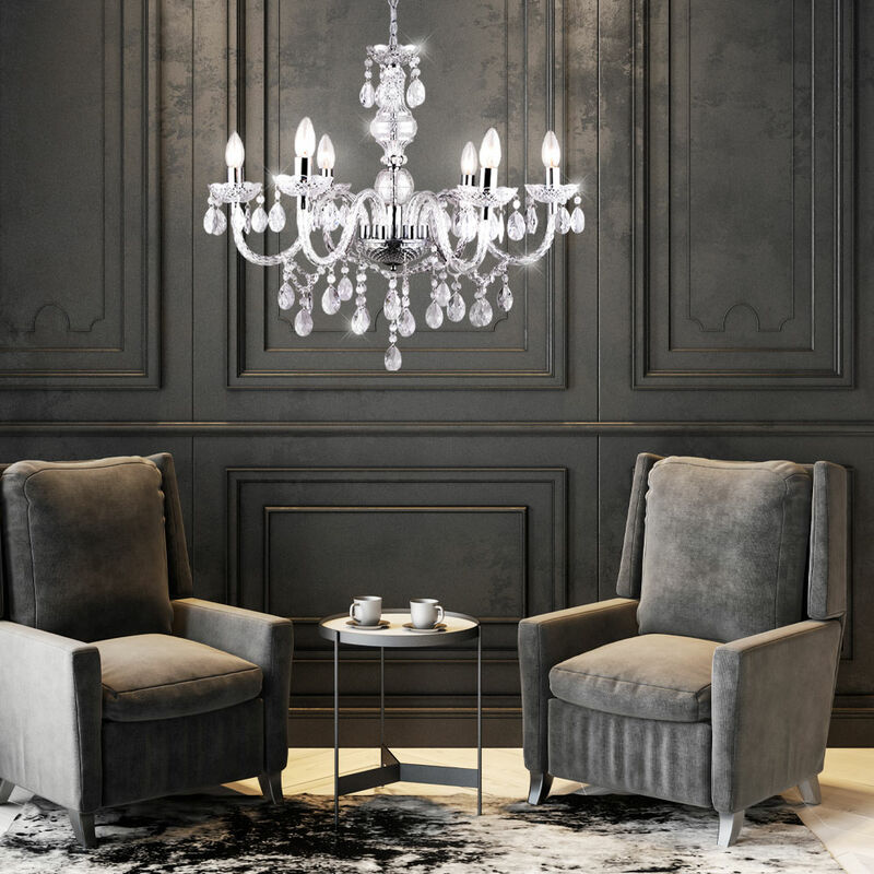 Image of Soffitto lampadario LED - appeso - pendolo - lampada design luce soggiorno - pranzo - lampadario stanza lustro illuminazione cristallo -decor