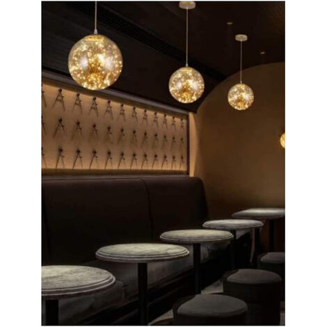 Lampadario a led a sospensione in vetro 10 watt lampada a sfera effetto cielo stellato luce Calda 3000k
