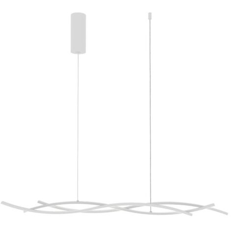 LAMPADARIO A LED KINETIC IN ALLUMINIO BIANCO 40W  CM.117X105H.COLORE LUCE 3000-6000°K