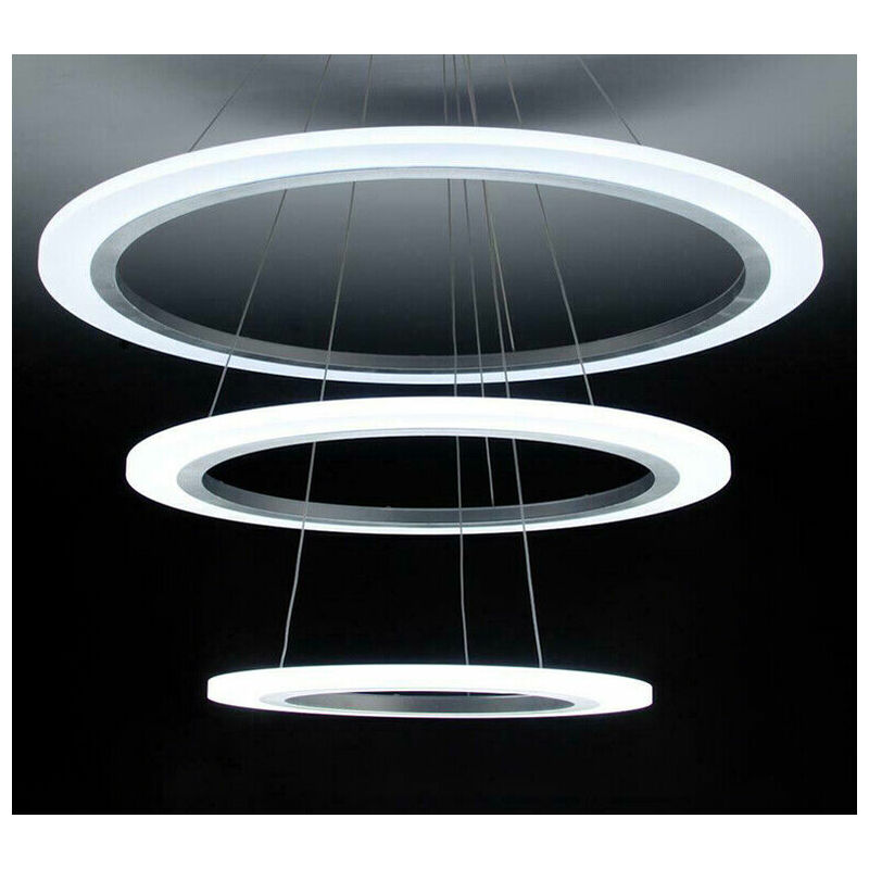 Lampadario a sospensione a cerchi LED 95W