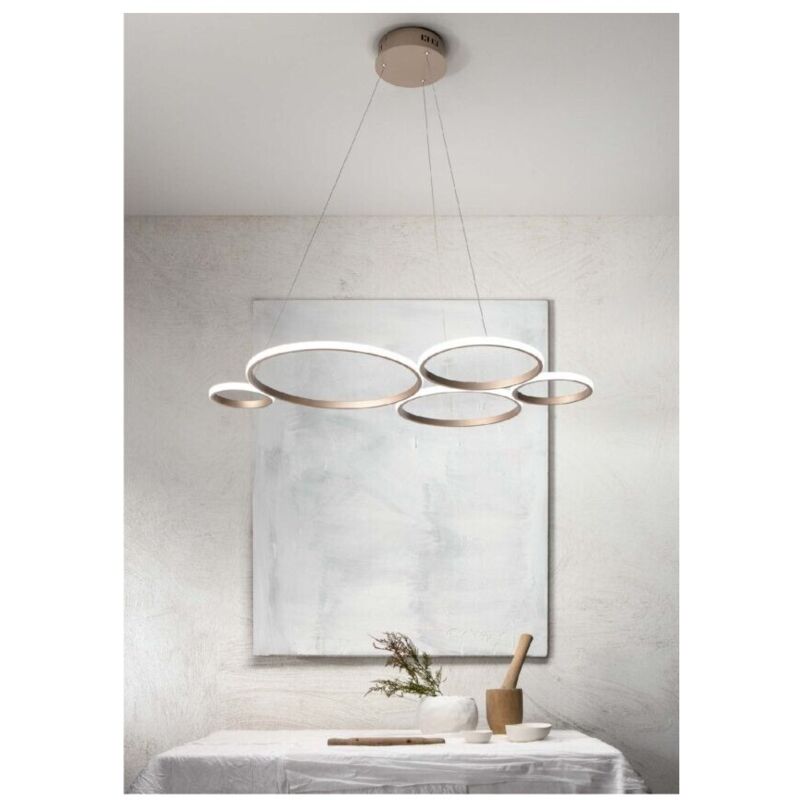 Lampadario A Sospensione A Led Pois oro