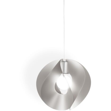 Lampadario a sospensione ATOM Argento diametro 45x h42 cm