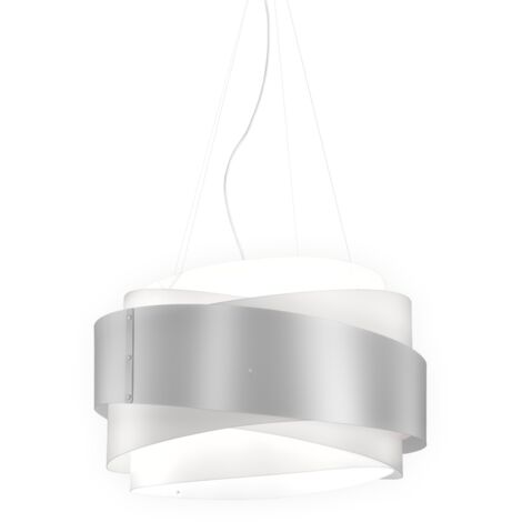 Lampadario a sospensione BEA tre luci Argento diametro 60x h38 cm