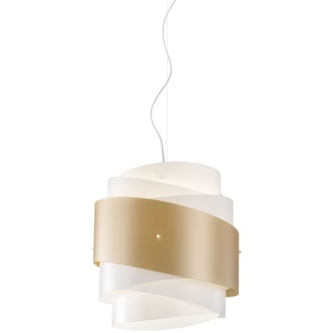 Lampadario a sospensione BEA una luce Oro diametro 40x h39 cm