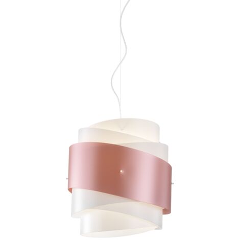 Lampadario a sospensione BEA una luce Rosa diametro 40x h39 cm