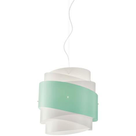 Lampadario a sospensione BEA una luce Verde diametro 40x h39 cm