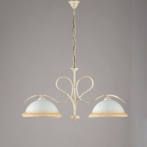Lampadario a sospensione Bonetti Illumina Miranda 2 luci avorio