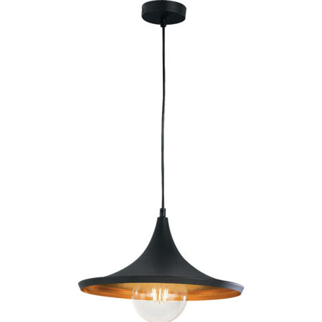 "Lampadario a sospensione BROADWAY in metallo nero"