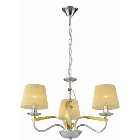 Lampadario a sospensione Candellux Diva 3xE14 cromo