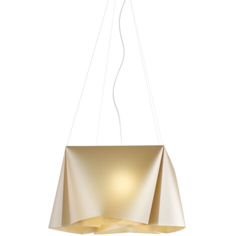 Lampadario a sospensione cinque luci luci WANDA in Polilux Oro diametro 59x h31 cm