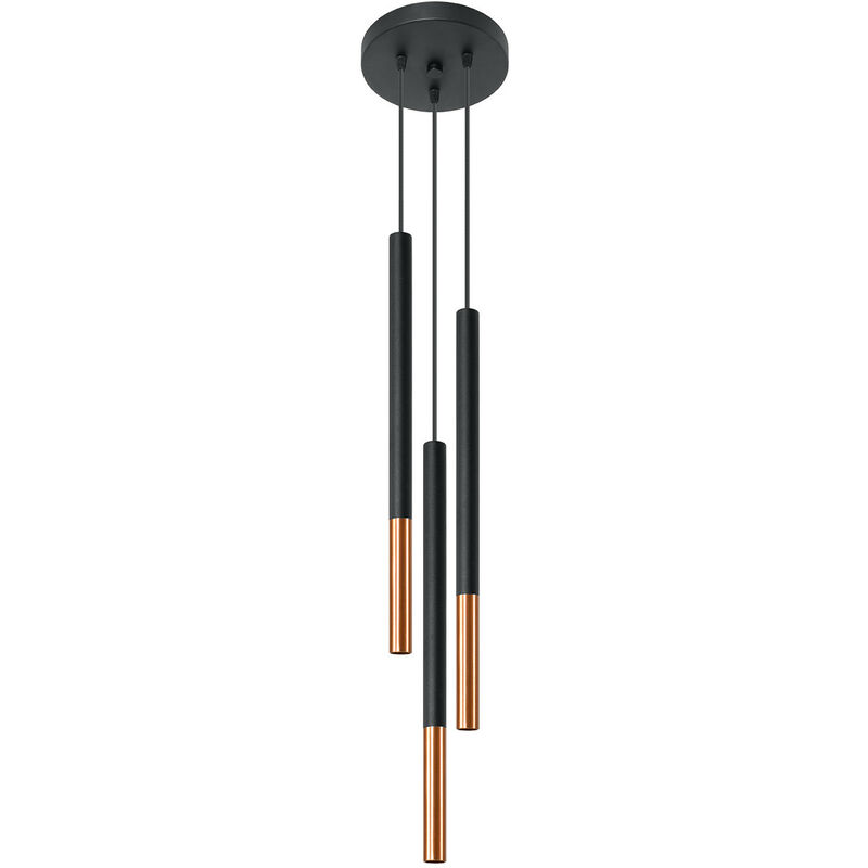 

Sollux Lighting - Lampadario a sospensione Cluster Drop Nero, Rame G9 Lámpara colgante Cluster Drop Negro, Cobre G9