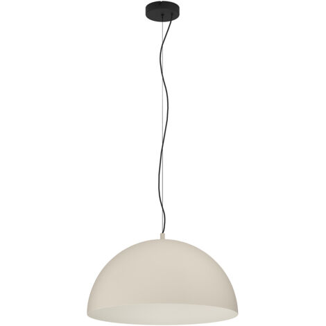 Lampadario A Sospensione Contemporaneo Gaetano 1 Acciaio Nero Sabbia 1 Luce E27