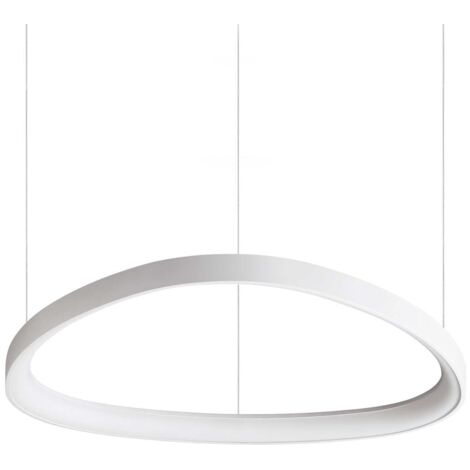 Lampadario A Sospensione Contemporaneo Gemini Metallo Bianco Led 48W 3000K Ip20