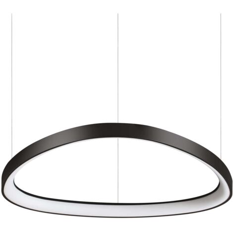 Lampadario A Sospensione Contemporaneo Gemini Metallo Nero Led 48W 3000K Ip20