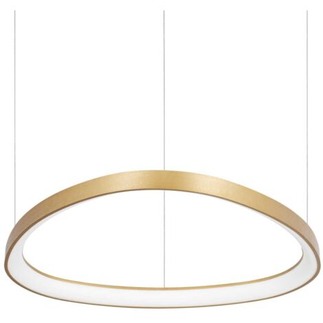 Lampadario A Sospensione Contemporaneo Gemini Metallo Ottone Led 48W 3000K Ip20