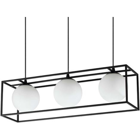 Lampadario A Sospensione Contemporaneo Lingotto Metallo Nero E14 28W Ip20