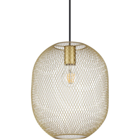 Lampadario A Sospensione Contemporaneo Net Metallo Oro 1 Luce E27 42W Ip20