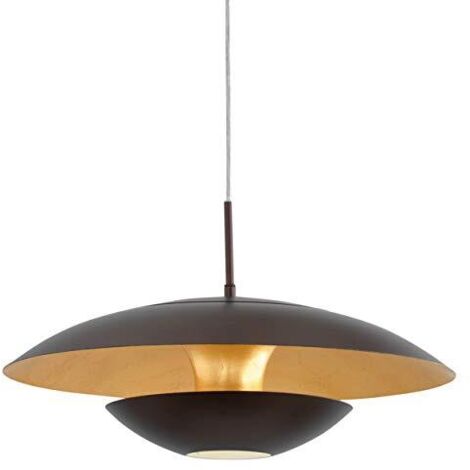 Lampadario A Sospensione Contemporaneo Nuvano Acciaio Marrone Oro 1 Luce E27