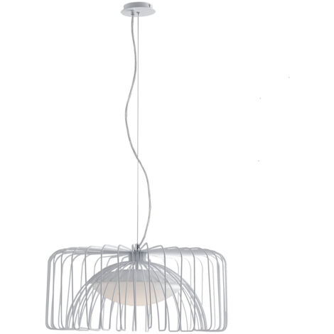 "Lampadario a sospensione COUGAR in metallo bianco 24W 4000K (luce naturale)"