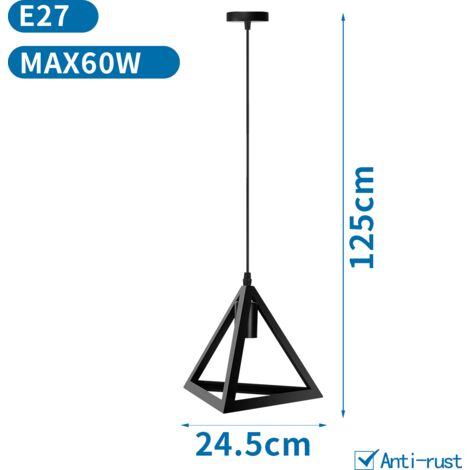 LAMPADARIO A SOSPENSIONE DA SOFFITTO IN FERRO MODERNO VINTAGE