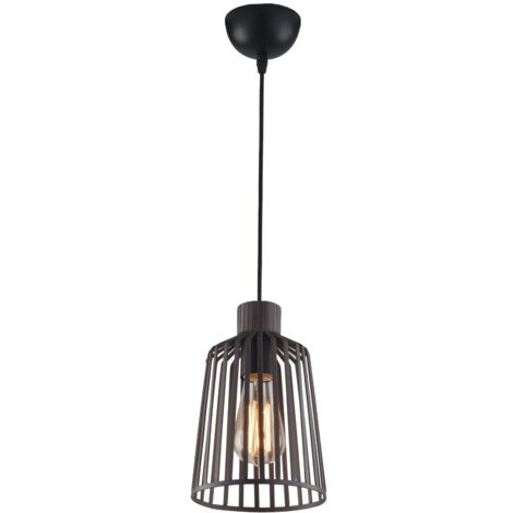 "Lampadario a sospensione DAYTON in metallo bronzo 16 cm."