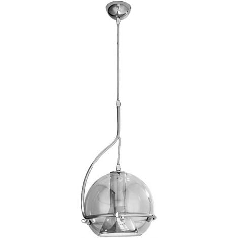 Lampadario a sospensione decorativo in vetro lampada pendente per illuminazione da tavolo snack E27 argento