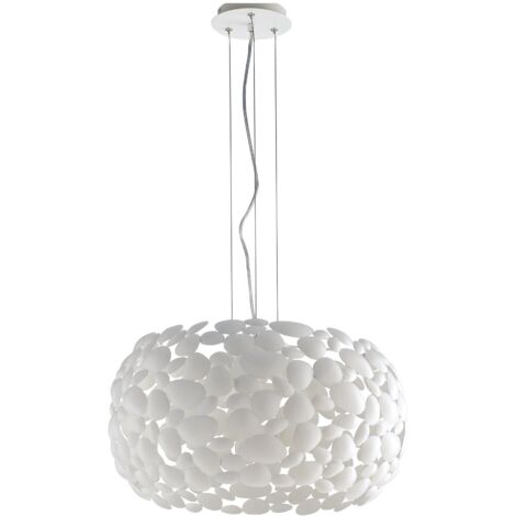 "Lampadario a sospensione DIONISO in metallo bianco"