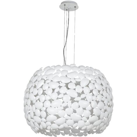 "Lampadario a sospensione DIONISO in metallo bianco"