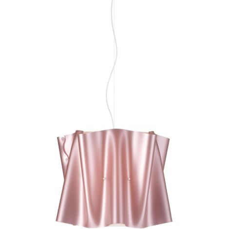 Lampadario a sospensione FOLIO paralume Rosa in Polilux diametro 40x h37 cm