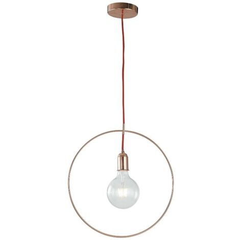 "Lampadario a sospensione FRIDA in metallo oro rosa 40 cm."