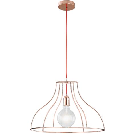 "Lampadario a sospensione FRIDA in metallo oro rosa 50 cm."