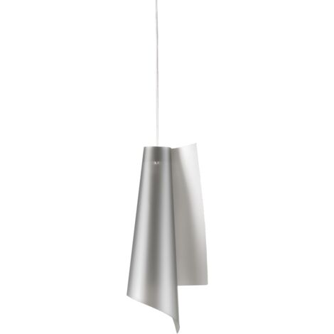 Lampadario a sospensione in Polilux VELA Argento diametro 19 x h49 cm