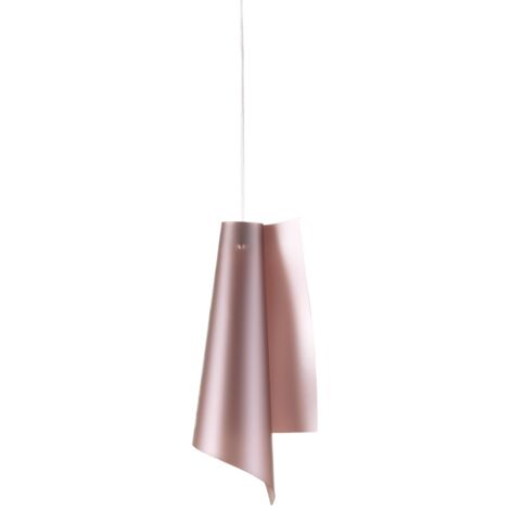 Lampadario a sospensione in Polilux VELA Rosa diametro 19 x h49 cm