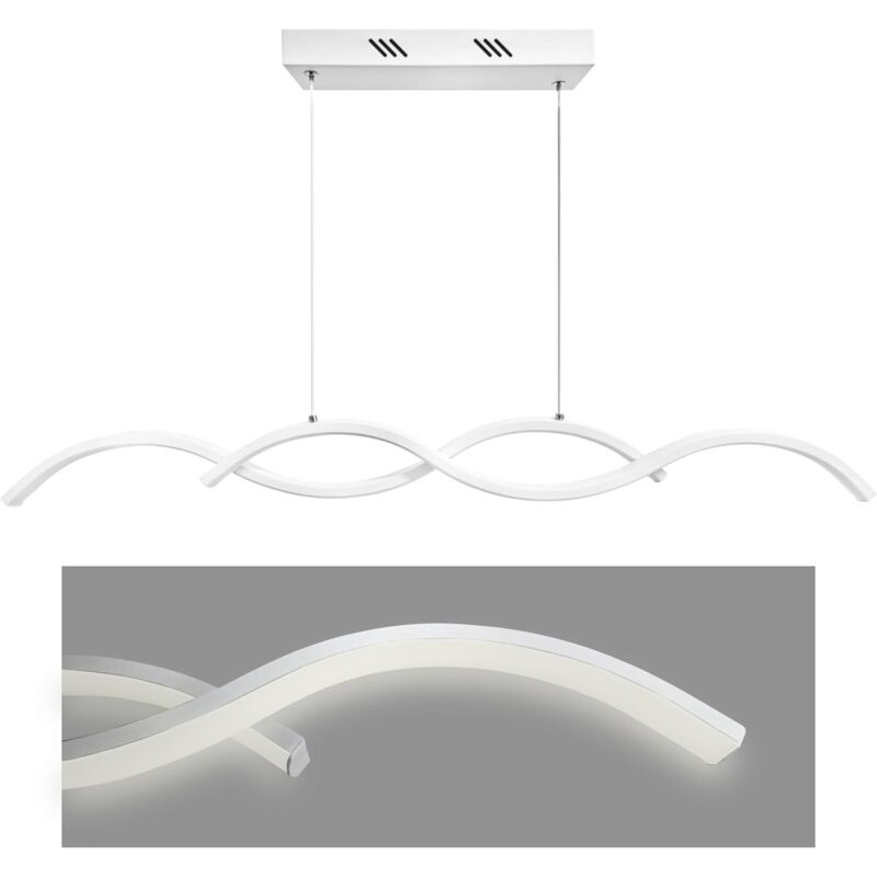 Lampadario a Sospensione LED a Onde a Luce Naturale