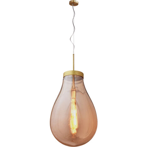 Lampadario a Sospensione Lumineca Hatann L 50x80 cm Ambra