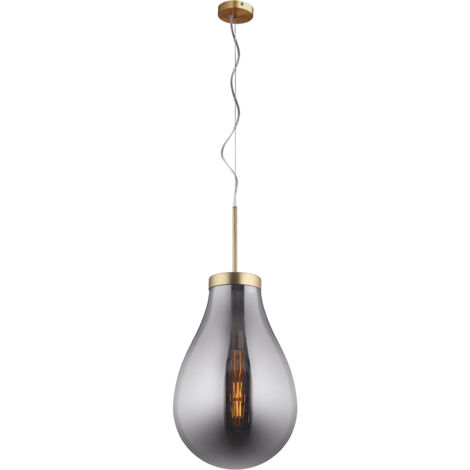 Lampadario a Sospensione Lumineca Hatann M 40x65 cm Smoky