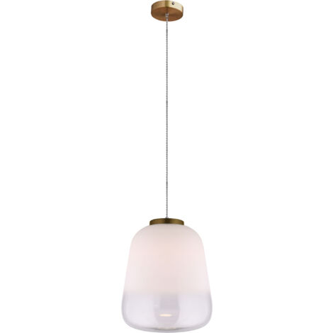 Lampadario a Sospensione Lumineca Nonseum 33x40 cm Bianco e Bronzo