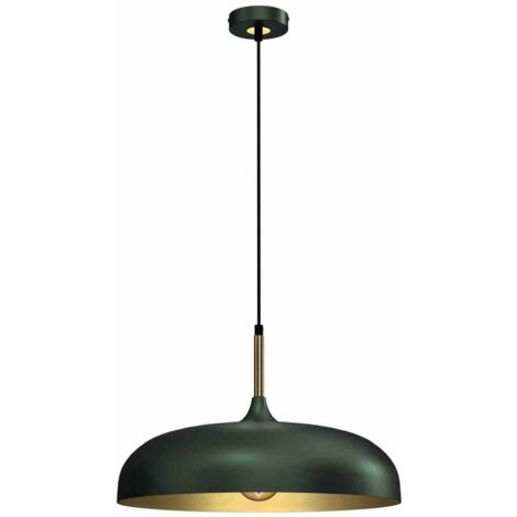 Lampadario a sospensione Milagro Lincoln verde oro Ø45