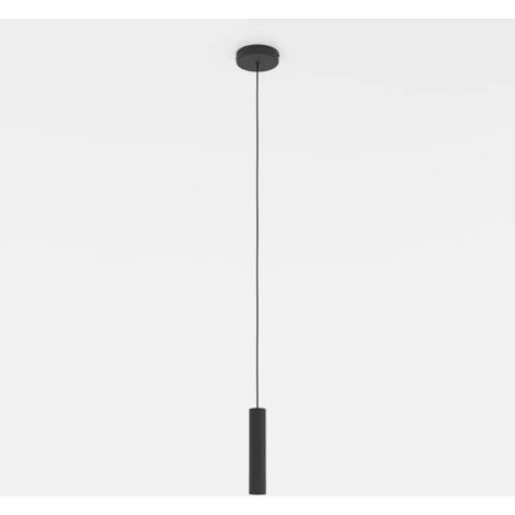 Lampadario A Sospensione Moderno Almudaina Acciaio Nero 1 Luce Led 5W 480Lm