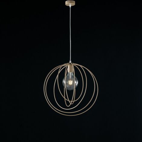 Lampadario a sospensione moderno in ferro Tortora una luce 42x h45 cm