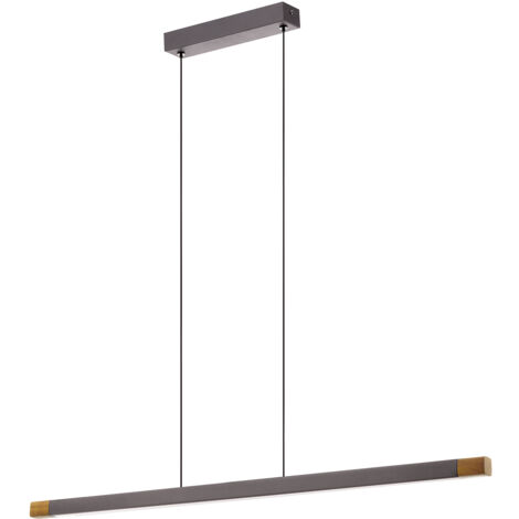 Lampadario A Sospensione Moderno Lisciana Alluminio Grigio 1 Luce Led 18W 2000Lm