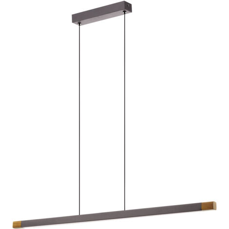 Lampadario A Sospensione Moderno Lisciana Alluminio Grigio 1 Luce Led 18W 2000Lm