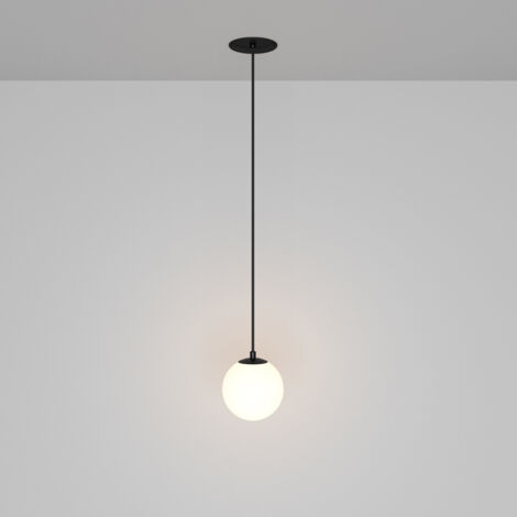Lampadario A Sospensione Moderno Luna Alluminio Nero Luce Led Integrato 5W
