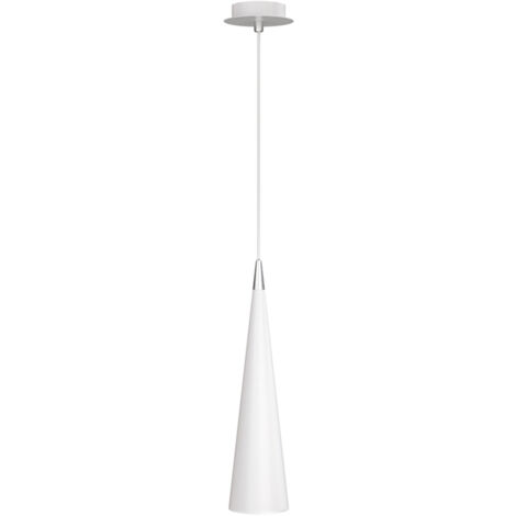 Lampadario A Sospensione Moderno Nevill Metallo Bianco 1 Luce Gu10 40W