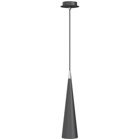 Lampadario A Sospensione Moderno Nevill Metallo Nero 1 Luce Gu10 40W