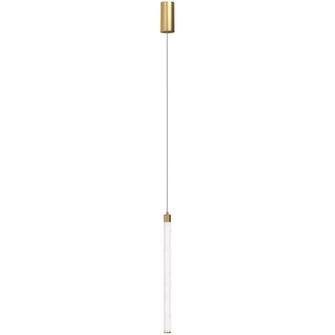 Lampadario A Sospensione Moderno Ray Alluminio Oro Luce Led Integrato 20W