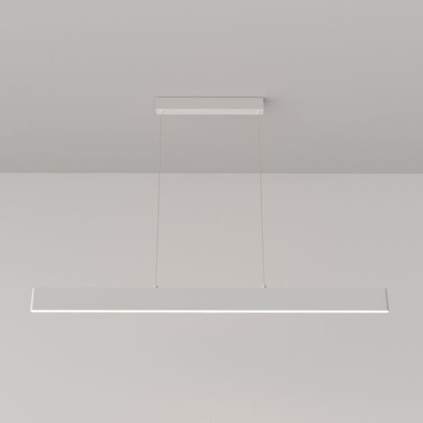 Lampadario A Sospensione Moderno Step Metallo Bianco Luce Led Integrato 30W