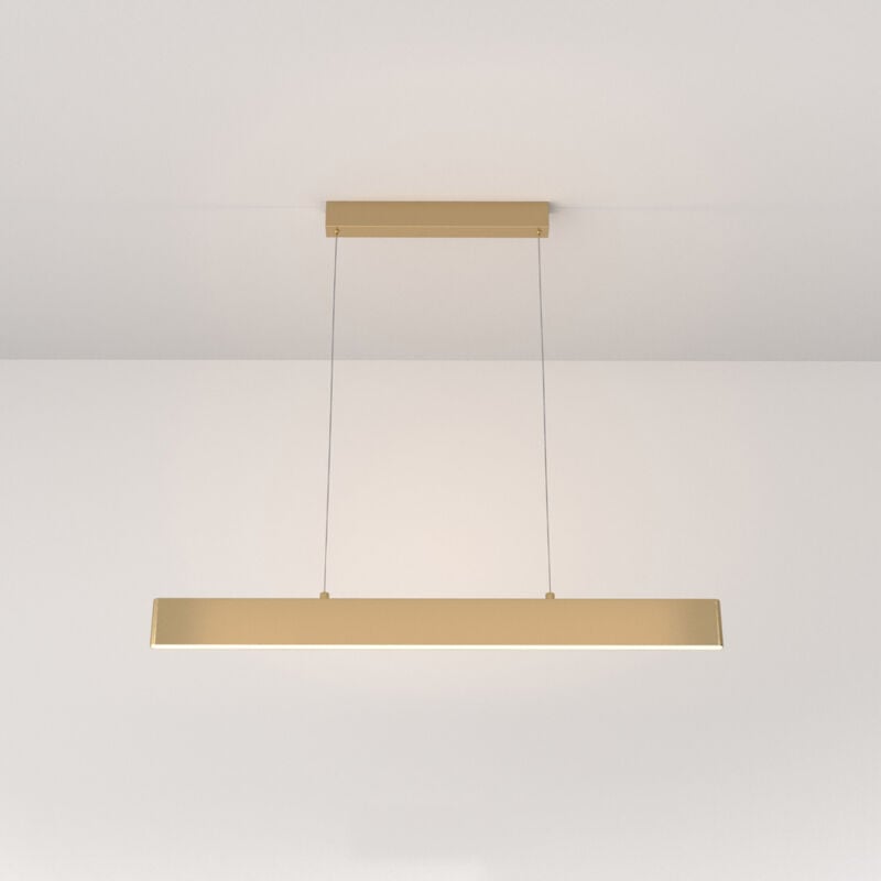 Image of Lampadario a Sospensione Moderno Step Metallo Oro Luce Led Integrato 23W Calda