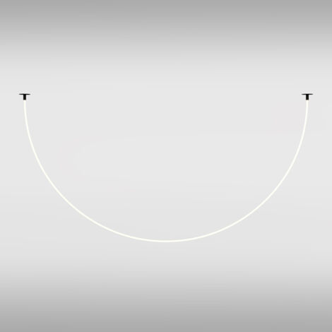 Lampadario A Sospensione Moderno Tau Alluminio Nero Luce Led 40W