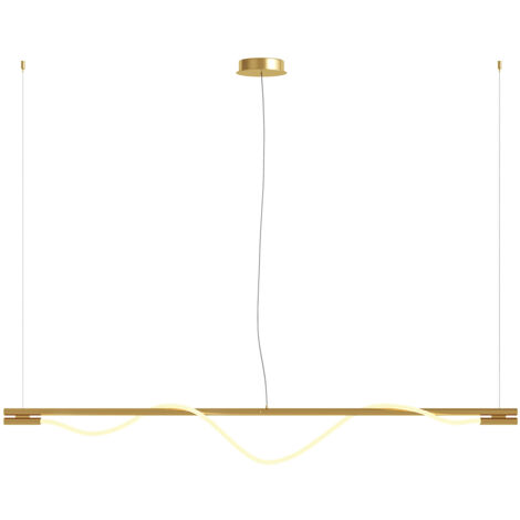 Lampadario A Sospensione Moderno Tau Alluminio Oro Luce Led 21W